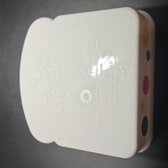 Vintage 2010 Wonder Bread Sandwich Plastic Container Holder White Polka Dot - Picture 5 of 8